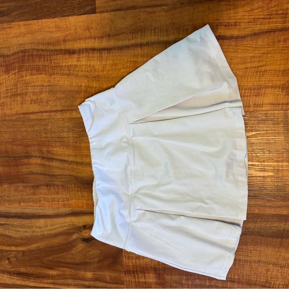 Women's White Pleated Shorts